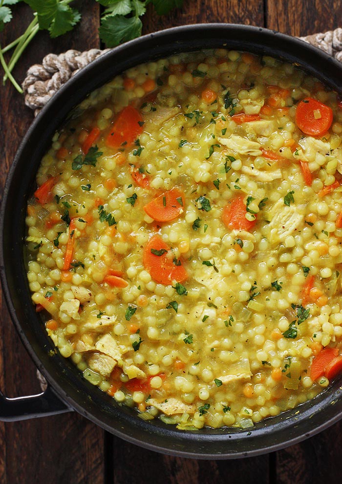 Cold-Fighting Couscous Chicken Soup | SoupAddict.com