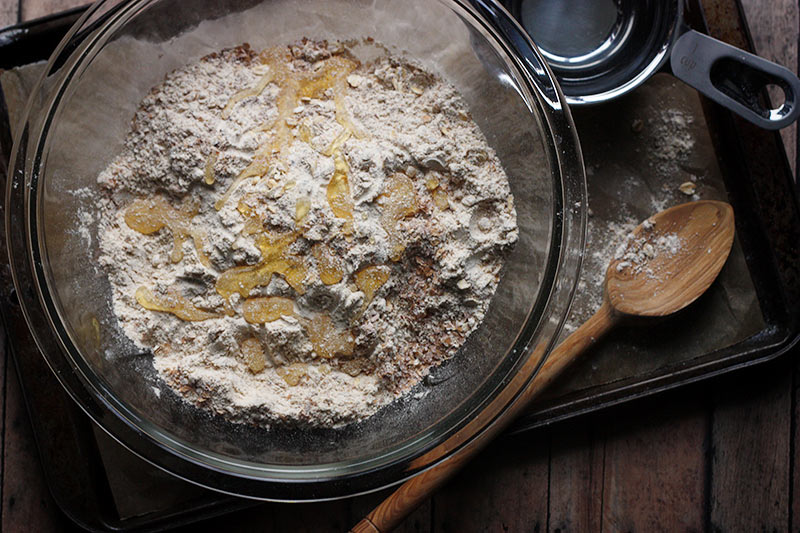 Multigrain Flatbread Crackers with Rosemary Chive Salt
