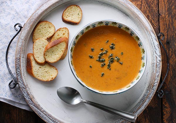 Sweet Potato Chorizo Boursin Soup | SoupAddict.com Sweet Potato Chorizo Boursin Soup | SoupAddict.com